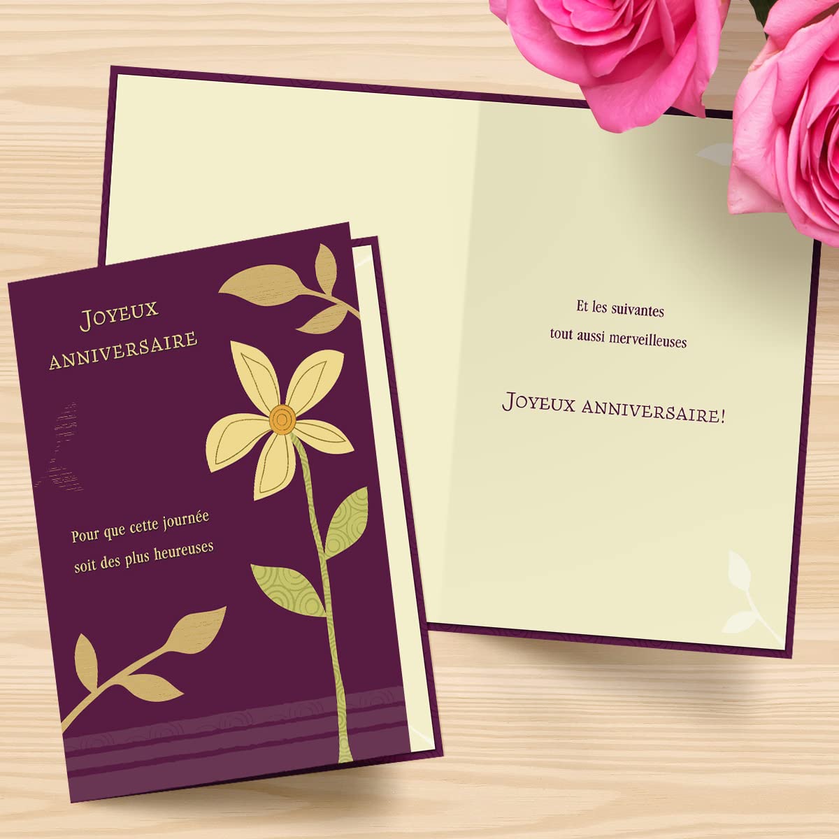 値下げ★JE VOUS SOUHAITE UN BON ANNIVERSAIRE Amazon.com : Designer Greetings French Language Happy